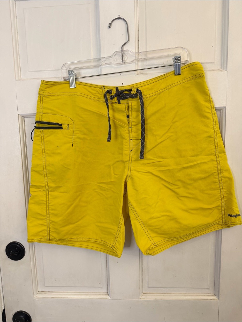 Patagonia Yellow Men's Athletic Swim/Board Shorts